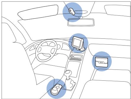 NOKIA DISPLAY CAR KIT CK-600 - Instalar el equipo para auto en un vehículo - 1