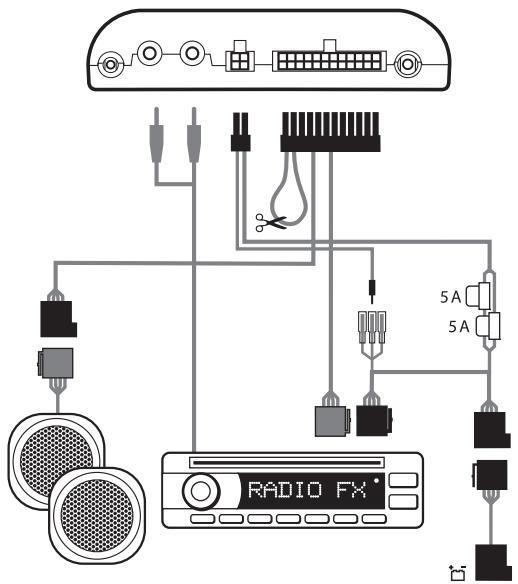 NOKIA DISPLAY CAR KIT CK-600 - Utiliser l'amplificateur de l'ensemble pour voiture pour les appels et l'amplificateur de la radio pour la musique - 1