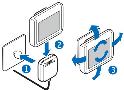 NOKIA DISPLAY CAR KIT CK-600 - Poner la pantalla en el soporte o la placa - 2