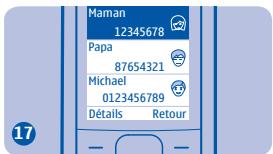 NOKIA 1800 - Enregistrer un nom et un numéro - 31