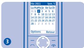 NOKIA 1800 - Définir un rappel - 5