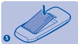 NOKIA 1800 - Installer la carte SIM et la batterie - 4