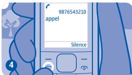 NOKIA 1800 - Émettre ou répondre à un appel - 4