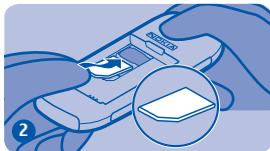 NOKIA 1800 - Installer la carte SIM et la batterie - 3