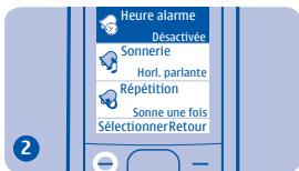 NOKIA 1800 - Régler une alarme - 5
