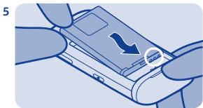 NOKIA ASHA 311 - Installer la carte SIM et la batterie - 4