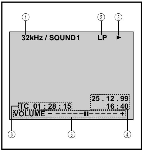 JVC GR-DVL20 - Indications de l'écran lcd/du viseur pendant la lecture - 1