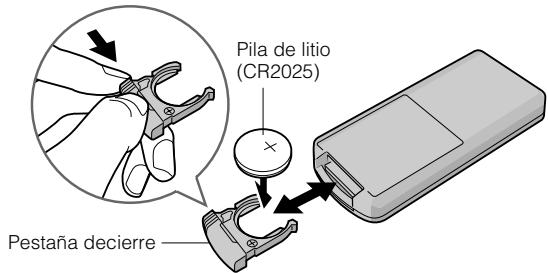JVC CU-VD40 - ■ Para volver a insertar la pila - 1