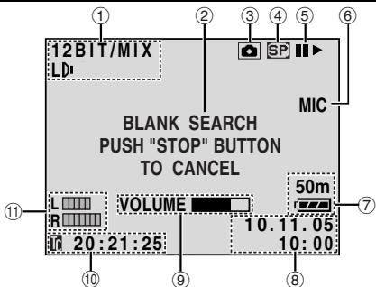 12BIT/MIX LDr BLANK SEARCH PUSH "STOP" BUTTON TO CANCEL MIC 50m VOLUME 10.11.05 10:00 20:21:25