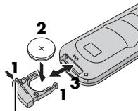 JVC GR-D270 - Mise en place de la batterie - 1