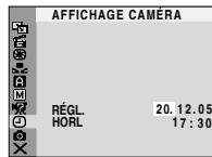 AFFICHAGE CAMÉRA RÉGL. 20.12.05 HORL 17:30