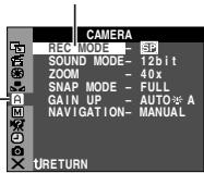 JVC GR-DV500E - Menus avec des menus secondaires - 1