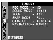 JVC GR-DV500E - Menus avec des menus secondaires - 3
