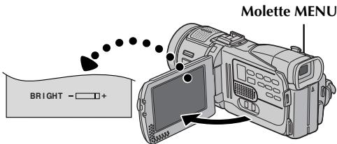 JVC GR-DV500E - Ajustement de la luminosité de l'affichage - 1