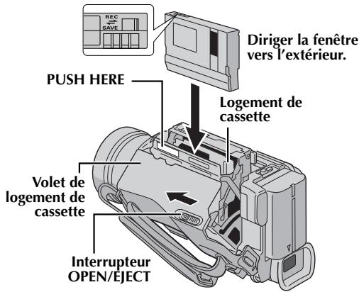 JVC GR-DV500E - Insertion d'une cassette /Éjection d'une cassette - 1