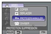 VIDEO COPIER DEPLACER PROTEGER/ANNULER DIVISER PROTECTION SUPPRESSION REGLER FIN