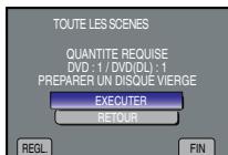 TOUTE LES SCENES QUANTITE REQUISE DVD : 1 / DVD(DL) : 1 PREPARER UN DISQUE VIERGE EXECUTER RETOUR REGL. FIN