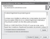 Cortas MediaHommer HD Edition - Inst/Ins/Int'l Wizard Contrat de licence Lors attoulement le contrat de licence suivant. Contrat d'agrément du produit logiciel Lorsque vous installées ou utilisez les composantes du produit, vous acceptez détrite le 10 ou contrat d'agrément diffusion (à l'présent contrat) et d'être partie prenante. PIXILA CORPORATION (PRXILA?) vous accords, sur la baste des conditions d'agrément suivantes du présent contrat. Accepte les termes du contrat de licence. Le uscaspé par les termes du contrat de licence Imparts • Présultés • Recent Annexe