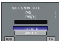 SCENES NON ENREG. DVD 1 DVD(DL) 1 EXECUTER ANNULER REGL.FIN