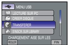 MENU USB LECTURE SUR PC CREER DISQUE TRANSFERER SINSCR .SUR LIBRARY CHARGEMENT AISE SUR LES REGLER FIN
