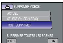 SUPPRIMER VIDEOS ACTUEL SELECTION FICHIER(S) TOUT SUPRIMER SUPPRIMER TOUTES LES SCENES REGLER FIN