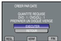 CREER PAR DATE QUANTITE REQUISE DVD : 1 / DVD(DL) : 1 PREPARER UN DISQUE VIERGE EXECUTER RETOUR REGL. VERIF. FIN