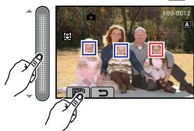 JVC GZ-HM200 - Sélectionnez le visage sur lequel faire le zoom et sélectionnez 📄⊕. - 1