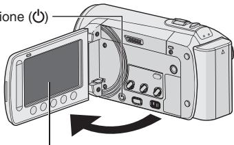 JVC GZ-MS125 - Aprière il monitor LCD peraccendere la videocamera - 1