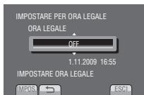 JVC GZ-MS125 - Selezionare [ON] se vige l'ora legale. - 1
