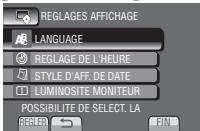 JVC GZ-MS125 - Sélectionnez [LANGUAGE]. - 1