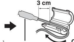 JVC GZ-MS125 - Fixer le filtré à noyau de ferrite - 2