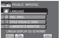 JVC GZ-MS125 - Selezionare [LANGUAGE]. - 1
