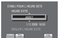JVC GZ-MS125 - Sélectionnez [MARCHE] si l'heure d'éte est en effet. - 1