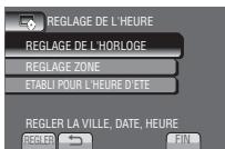 JVC GZ-MS125 - Sélectionnez [REGLAGE DE L'HEURE]. - 1