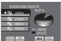 JVC GZ-MS125 - Premere il pulsante INFO una volta (Slot A) e due volte (Slot B). - 2