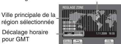 JVC GZ-MS125 - Sélectionnez une ville dans la région dans laquelle vous vous trouvez. - 1