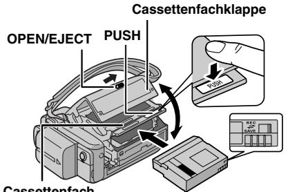 JVC GR-D320E - Einlagen/Entnahmen einer Cassette - 1