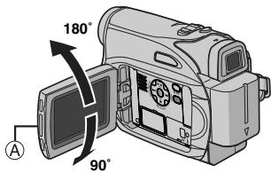 JVC GR-D320E - Durant l'utilisation de l'écran LCD : - 1