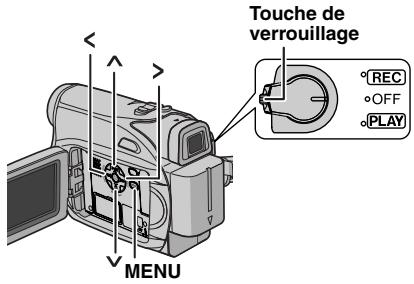 JVC GR-D320E - Modification des réglages des menus - 1
