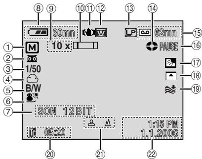JVC GR-D320E - Durant l'enregistrement video - 1