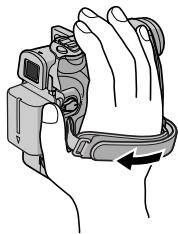 JVC GR-D320E - Einstellung der Griffschlaufe - 1