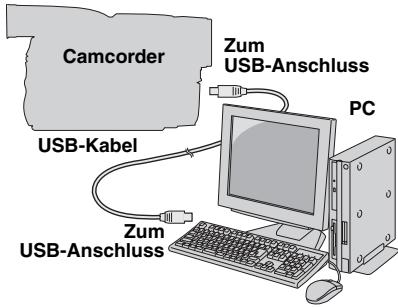 JVC GR-D760 - USB-Kabel anschließen - 1