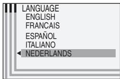 LANGUAGE ENGLISH FRANCAIS ESPAÑOL ITALIANO ← NEDERLANDS
