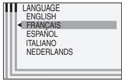 LANGUAGE ENGLISH ← FRANÇAIS ESPAÑOL ITALIANO NEDERLANDS