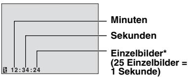 Minuten Sekunden Einzelbilder* (25 Einzelbilder = 1 Sekunde)