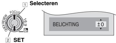 1 Selecteren FOCUS OK/REF/W 10.5 2 SET BELICHTING ±0