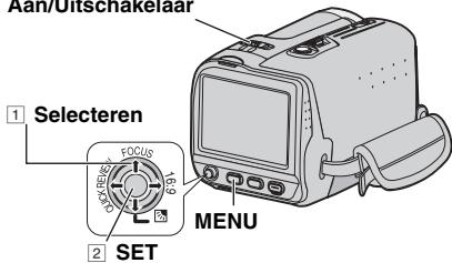 Aan/Uitschakelaar 1 Selecteren 2 SET MENU