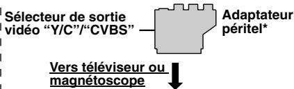 JVC GR-DX28 - Raccordement à un téléviseur ou à un magnétoscope - 2