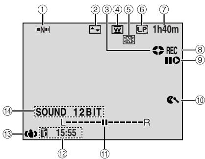 JVC GR-DX28 - Durant l'enregistrement vidéo uniquement - 1