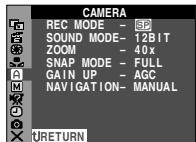 JVC GR-DX28 - Menus avec des menus secondaires - 3